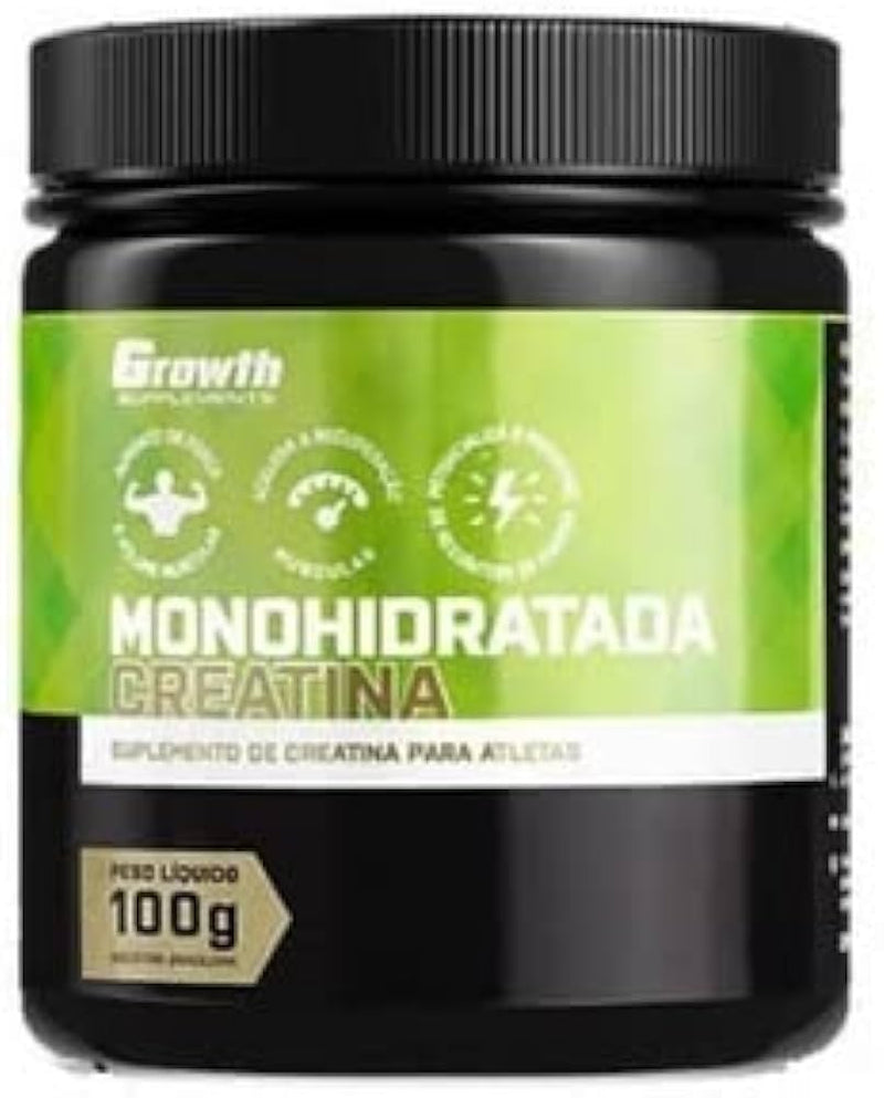 CREATINA MONOHIDRATADA 100G - GROWTH – SUPPLEMENTS Clássico