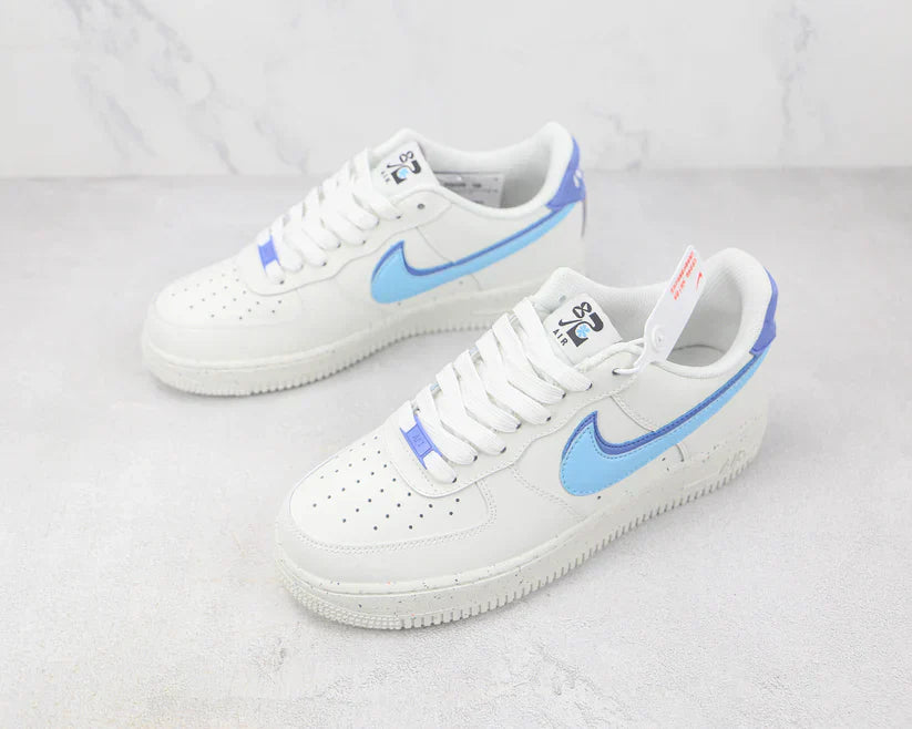 Nike Air Force 1 82 Double Swoosh White Médium – Blue Confortável