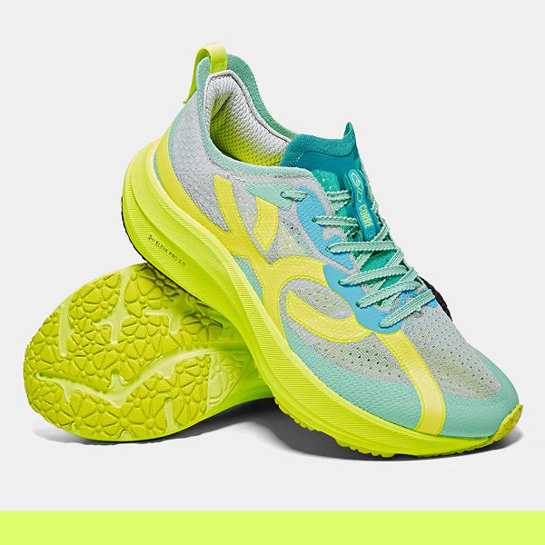 Tênis Corre 4 Cinza + – Amarelo Ensolarado