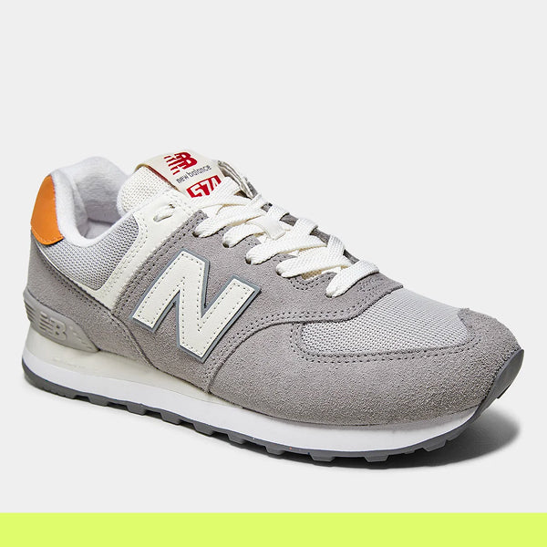 Tênis 574 V2 - +Laranja – Cinza Moderno