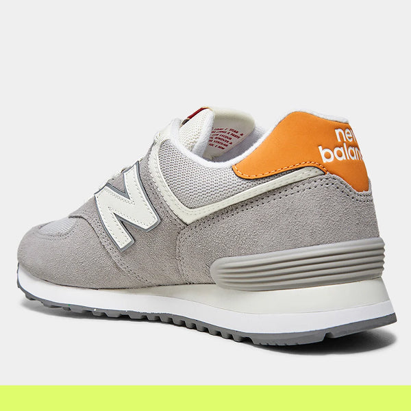 Tênis 574 V2 - +Laranja – Cinza Moderno