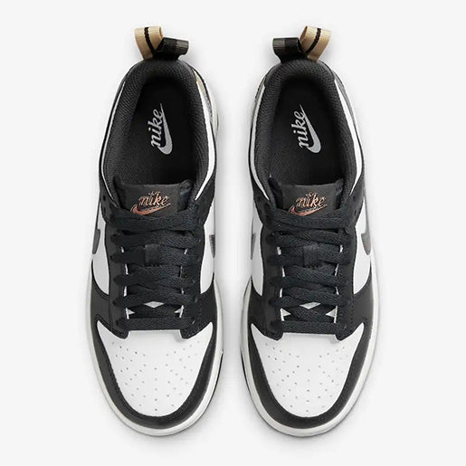 Dunk Low Black/White – Metallic Confortável