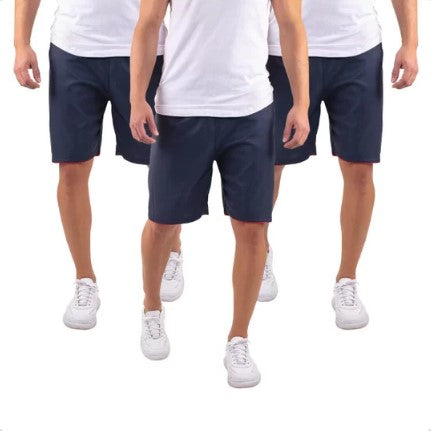 Kit 3 Bermudas Masculina Tactel Liso Academia Treino com Bolso – Traseiro Exclusivo