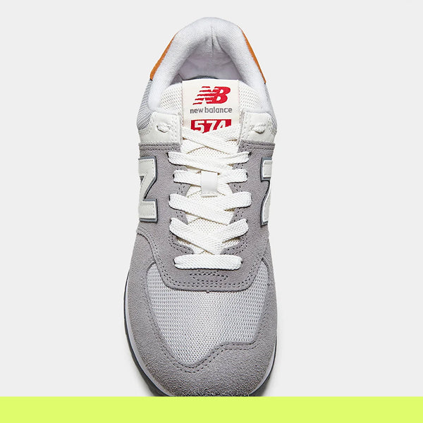 Tênis 574 V2 - +Laranja – Cinza Moderno