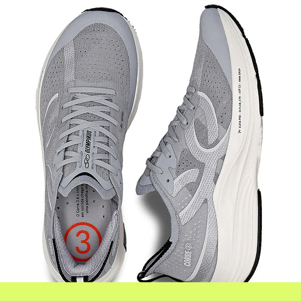 Tênis Corre 3 – Cinza Moderno