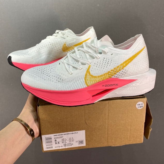 Tênis Air Zoom X Vaporfly Next%3 White – Pink Confortável