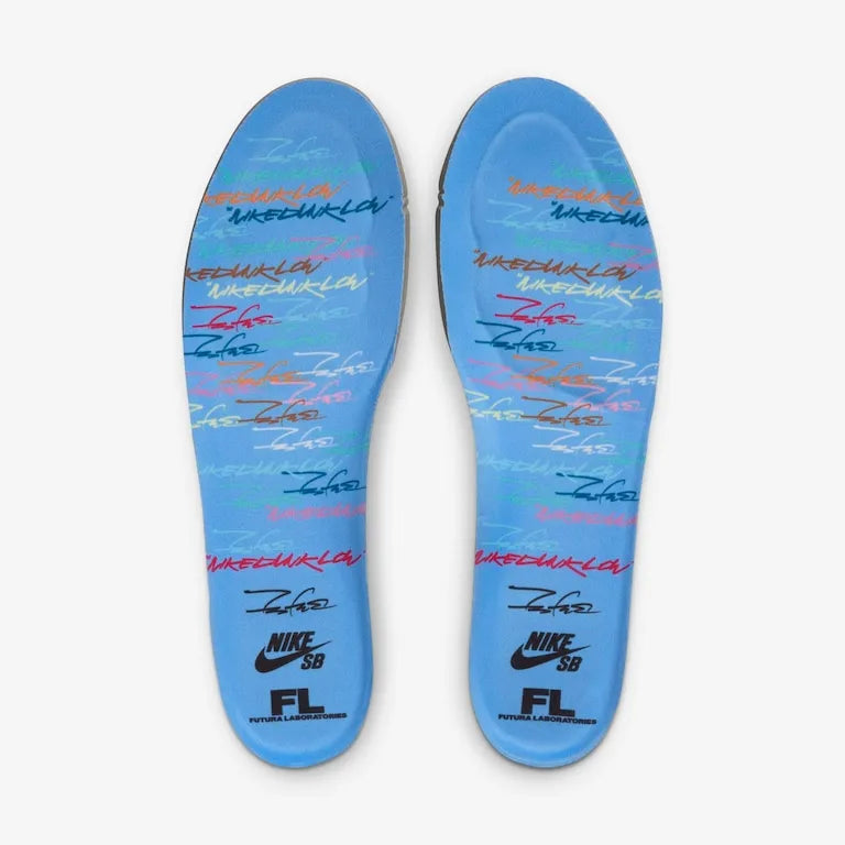 Futura Laboratories x SB Dunk Low White and Geode – Teal Elegante