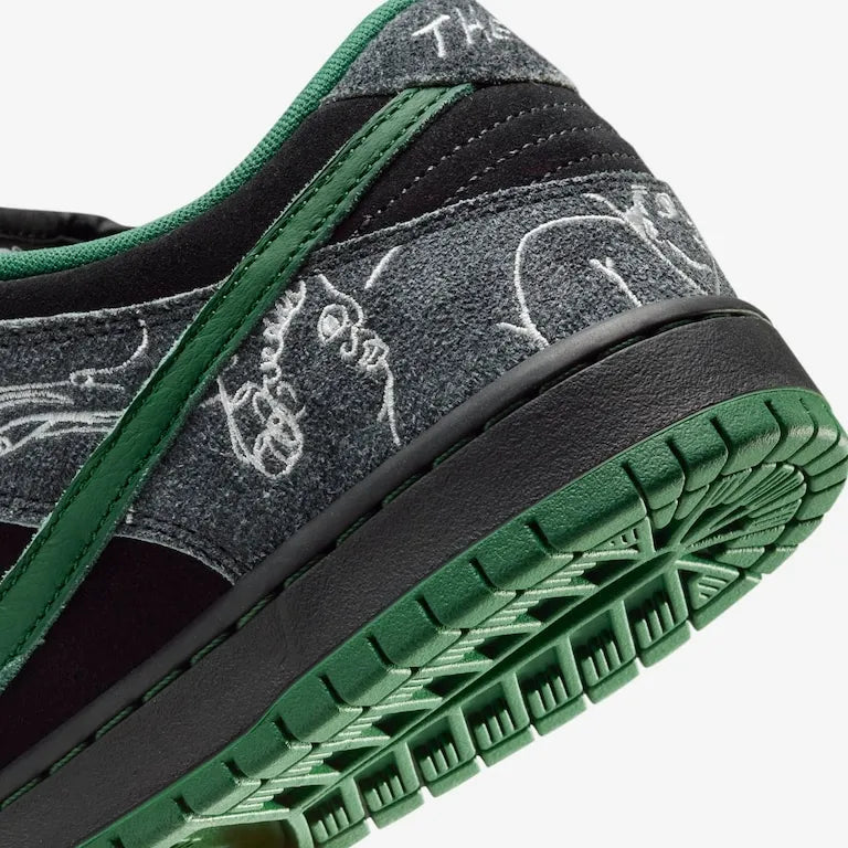 There Skateboards x SB Dunk Low Anthracite and Gorge – Green Clássico