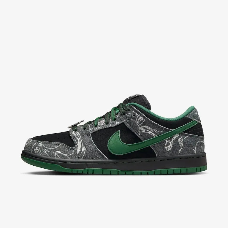 There Skateboards x SB Dunk Low Anthracite and Gorge – Green Clássico